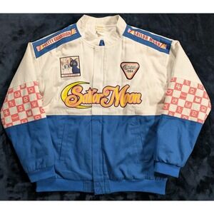 Sailor Moon Box Lunch Pretty Embroidered Patches Guardian Racing Jacket Size L